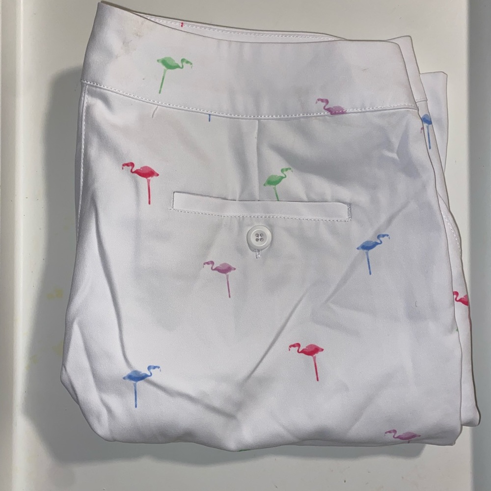 Flamingo golf shorts